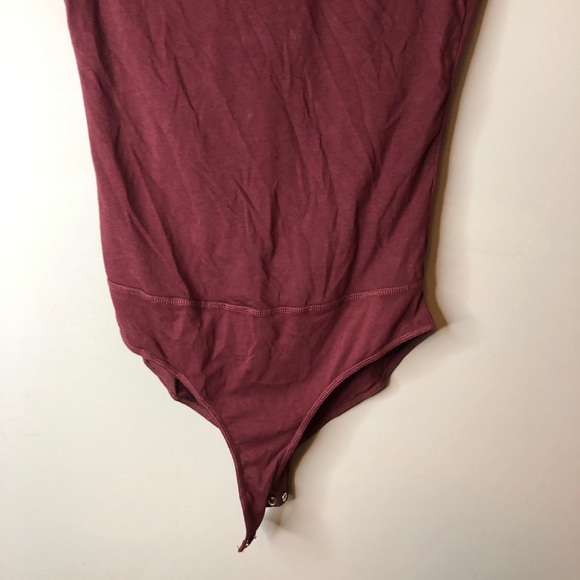 Free People Red BodySuit Small Low Back - Picture 2 of 9